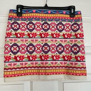 Harper Embroidered Mini Skirt Colorful 100% Cotton